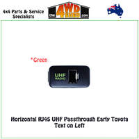 Horizontal RJ45 UHF Passthrough Early Toyota - Green Text on Left