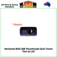 Horizontal RJ45 UHF Passthrough Early Toyota - Magenta Text on Left