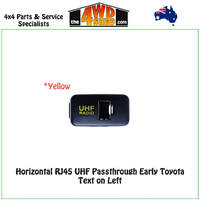 Horizontal RJ45 UHF Passthrough Early Toyota - Yellow Text on Left