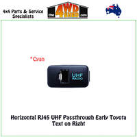 Horizontal RJ45 UHF Passthrough Early Toyota - Cyan Text on Right