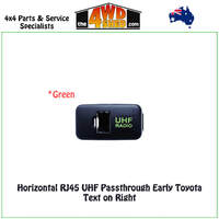 Horizontal RJ45 UHF Passthrough Early Toyota - Green Text on Right