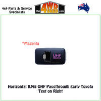 Horizontal RJ45 UHF Passthrough Early Toyota - Magenta Text on Right
