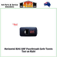 Horizontal RJ45 UHF Passthrough Early Toyota - Red Text on Right