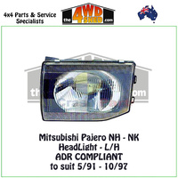 Headlight Mitsubishi Pajero NH Nj NK 5/91-10/97 - Left