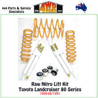 Raw Nitro Lift Kit Toyota Landcruiser 80 Series 1990-08/1991