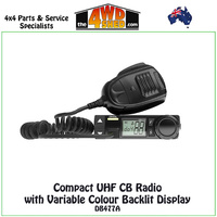 Compact UHF CB Radio with Variable Colour Backlit Display