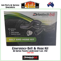 Emergency Hose & Belt Kit 80 Series Toyota Landcruiser 4.2l 1FZE - DT-BHK08