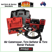 Air Compressor, Tyre Deflator & Tyre Repair Package