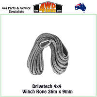 Drivetech 4x4 Winch Rope 26m x 9mm