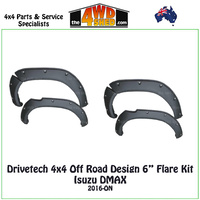 Drivetech 4x4 Off Road Design 6" Flare Kit Isuzu DMAX 2016-2020