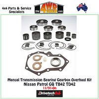 Manual Transmission Bearing Gearbox Overhaul Kit Nissan Patrol GQ TB42 TD42 11/91-Onwards