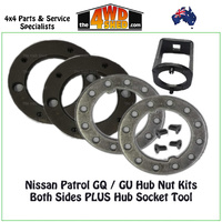 Nissan Patrol GQ / GU Hub Nut Kit PLUS Hub Socket Tool