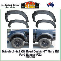 Drivetech 4x4 Off Road Design 6" Flare Kit Ford Ranger PX2 2015-2017
