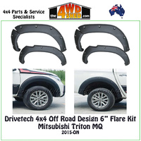 Drivetech 4x4 Off Road Design 6" Flare Kit Mitsubishi Triton MQ