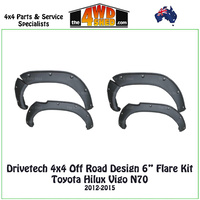 Drivetech 4x4 Off Road Design 6" Flare Kit Toyota Hilux Vigo N70 2012-2015
