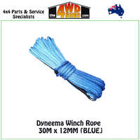 Dyneema Winch Rope - 30M x 12MM (BLUE)