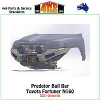 Predator Bull Bar Toyota Fortuner N160 2021-On