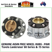 AISIN Free Wheel Hubs 80 Series Landcruiser - Pair