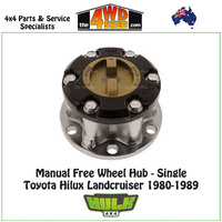 Hulk Free Wheel Hub Single Only - Toyota Hilux Landcruiser 1980-1989