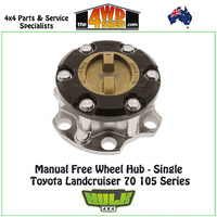 Hulk Free Wheel Hub Single Only Toyota Landcruiser 78 79 105 Series (10mm Studs)