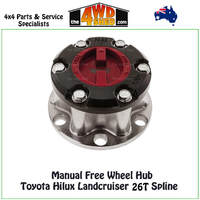 Hulk Free Wheel Hub Single Only - Toyota Hilux Landcruiser 26T Spline