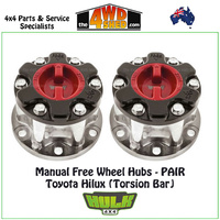Hulk Free Wheel Hubs PAIR - Toyota Hilux (Torsion Bar) pre 1997