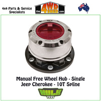 Hulk Free Wheel Hub Single Only - Jeep Cherokee 10T Spline