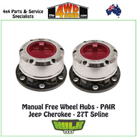 Hulk Free Wheel Hubs PAIR - Jeep Cherokee 27T Spline