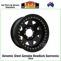 Steel Genuine Beadlock Sunraysia Black 16x8 22N 6x139.7 CB111