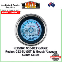 Redarc G52-EU EGT & Boost/ Vacuum 52mm Gauge