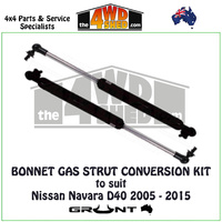 Bonnet Gas Strut Conversion Kit Nissan Navara D40 2005-2015