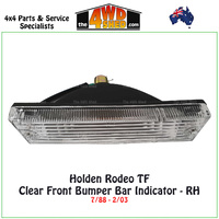 Holden Rodeo TF Front Bumper Bar Clear Indicator - Right