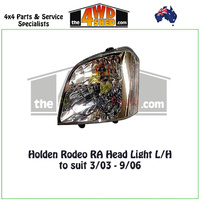 Headlight Holden Rodeo RA 3/03 - 9/06 - Left