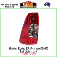 Holden Rodeo RA Isuzu DMAX Tail Light 10/06-5/12 - Left