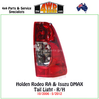 Holden Rodeo RA Isuzu DMAX Tail Light 10/06-5/12 - Right