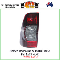 Holden Rodeo RA Isuzu DMAX Tail Light 10/06-5/12 - Left