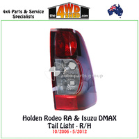 Holden Rodeo RA Isuzu DMAX Tail Light 10/06-5/12 - Right