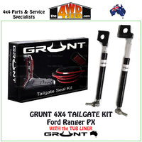 Grunt 4x4 Ford Ranger PX Tailgate Kit inc Easy Up & Slow Down Struts + Seal Kit 
