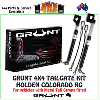 Easy Up Slow Down Strut & Seal Tailgate Kit Holden Colorado RG with Straps