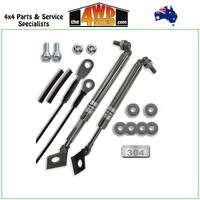 Stainless Steel Easy Up & Slow Down Tailgate Strut Kit Toyota Hilux KUN 2005-2015