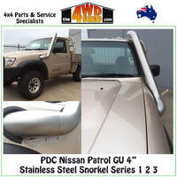PDC Nissan Patrol GU 4" Stainless Steel Snorkel Series 1 2 3