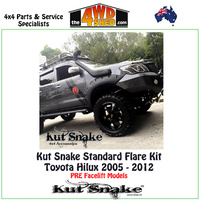 Kut Snake Standard Flare Kit - Hilux SR5 KUN25/26 2005 - 2012 FULL KIT