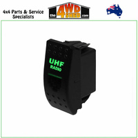 Universal RJ45 UHF Radio Socket Carling Rocker Switch Style Green Illumination