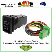 Work Lights Switch 12V BLUE Toyota Prado 150 Series Landcruiser 79 200 Series Hilux GUN