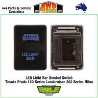 LED Light Bar Switch 12V BLUE Toyota Prado 150 Series Landcruiser 200 Series Hilux GUN
