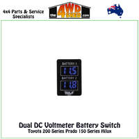 Dual DC Voltmeter Battery Switch Toyota 200 Series Prado 150 Series Hilux