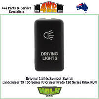 Driving Lights Switch 12V GREEN Toyota 100 Series, 79 Series, Prado 120 Series, Hilux KUN, FJ Cruiser
