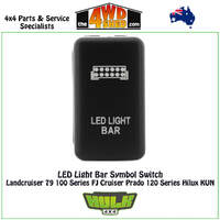 LED Light Bar Switch 12V AMBER Toyota 100 Series, 79 Series, Prado 120 Series, Hilux KUN, FJ Cruiser