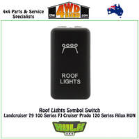 Roof Lights Switch 12V AMBER Toyota 100 Series, 79 Series, Prado 120 Series, Hilux KUN, FJ Cruiser