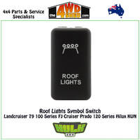 Roof Lights Switch 12V GREEN Toyota 100 Series, 79 Series, Prado 120 Series, Hilux KUN, FJ Cruiser